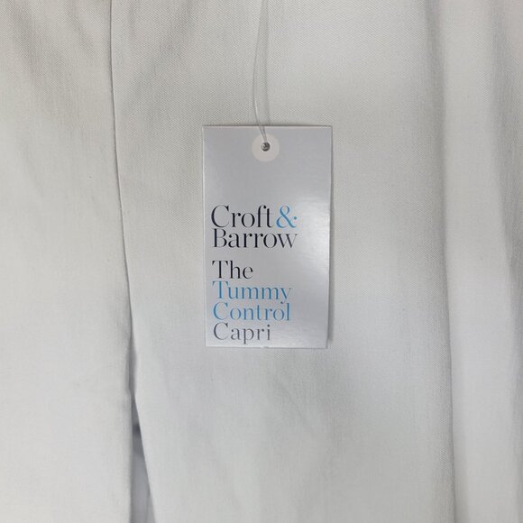 Croft & Barrow Women's Size 2 Pants Tummy Control Capri White - Picture 4 of 7
